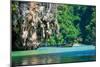 Huge Limestone Cliff in the Phang Nga Bay, Thailand-perszing1982-Mounted Photographic Print