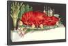 Huge Lobster on Serving Platter-null-Stretched Canvas