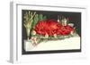 Huge Lobster on Serving Platter-Found Image Press-Framed Giclee Print