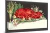 Huge Lobster on Serving Platter-Found Image Press-Mounted Giclee Print