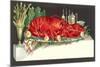 Huge Lobster on Serving Platter-Found Image Press-Mounted Giclee Print