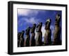 Huge Moai, Ahu Akiri, Easter Island, Chile-Keren Su-Framed Photographic Print