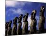 Huge Moai, Ahu Akiri, Easter Island, Chile-Keren Su-Mounted Photographic Print