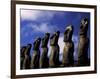 Huge Moai, Ahu Akiri, Easter Island, Chile-Keren Su-Framed Photographic Print