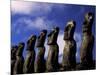 Huge Moai, Ahu Akiri, Easter Island, Chile-Keren Su-Mounted Photographic Print