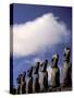 Huge Moai, Ahu Akiri, Easter Island, Chile-Keren Su-Stretched Canvas