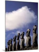 Huge Moai, Ahu Akiri, Easter Island, Chile-Keren Su-Mounted Photographic Print