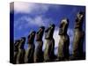 Huge Moai, Ahu Akiri, Easter Island, Chile-Keren Su-Stretched Canvas