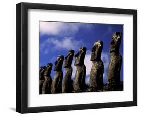 Huge Moai, Ahu Akiri, Easter Island, Chile-Keren Su-Framed Photographic Print