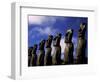 Huge Moai, Ahu Akiri, Easter Island, Chile-Keren Su-Framed Photographic Print