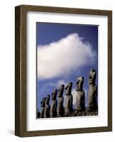 Huge Moai, Ahu Akiri, Easter Island, Chile-Keren Su-Framed Photographic Print