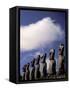 Huge Moai, Ahu Akiri, Easter Island, Chile-Keren Su-Framed Stretched Canvas