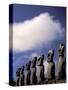 Huge Moai, Ahu Akiri, Easter Island, Chile-Keren Su-Stretched Canvas