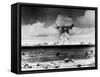 Huge Mushroom Cloud Hangs over Bikini During American Atomic Bomb Test-null-Framed Stretched Canvas