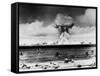 Huge Mushroom Cloud Hangs over Bikini During American Atomic Bomb Test-null-Framed Stretched Canvas