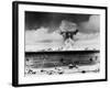 Huge Mushroom Cloud Hangs over Bikini During American Atomic Bomb Test-null-Framed Photographic Print