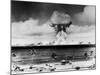 Huge Mushroom Cloud Hangs over Bikini During American Atomic Bomb Test-null-Mounted Photographic Print