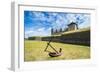 Huge Old Anchor before UNESCO World Heritage Site Kronborg Renaissance Castle, Helsingor, Denmark-Michael Runkel-Framed Photographic Print