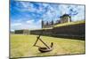 Huge Old Anchor before UNESCO World Heritage Site Kronborg Renaissance Castle, Helsingor, Denmark-Michael Runkel-Mounted Photographic Print