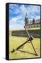 Huge Old Anchor before UNESCO World Heritage Site Kronborg Renaissance Castle, Helsingor, Denmark-Michael Runkel-Framed Stretched Canvas