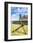 Huge Old Anchor before UNESCO World Heritage Site Kronborg Renaissance Castle, Helsingor, Denmark-Michael Runkel-Framed Photographic Print