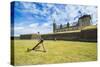 Huge Old Anchor in Front of Kronborg Renaissance Castlehelsingor, Denmark, Scandinavia, Europe-Michael Runkel-Stretched Canvas