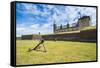 Huge Old Anchor in Front of Kronborg Renaissance Castlehelsingor, Denmark, Scandinavia, Europe-Michael Runkel-Framed Stretched Canvas