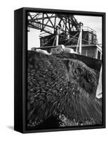 Huge Pile of Coal in Us Near the Mine and Generating Plant-Andreas Feininger-Framed Stretched Canvas