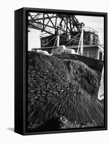 Huge Pile of Coal in Us Near the Mine and Generating Plant-Andreas Feininger-Framed Stretched Canvas