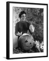 Huge Pumpkin Lantern-null-Framed Photographic Print