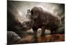 Huge Rhinoceros Against Stormy Sky-NejroN Photo-Mounted Photographic Print