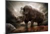 Huge Rhinoceros Against Stormy Sky-NejroN Photo-Mounted Photographic Print