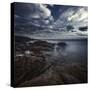 Huge Rocks on the Shore of a Sea Against a Cloudy Sky, Sardinia, Italy-null-Stretched Canvas