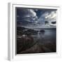 Huge Rocks on the Shore of a Sea Against a Cloudy Sky, Sardinia, Italy-null-Framed Photographic Print