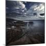 Huge Rocks on the Shore of a Sea Against a Cloudy Sky, Sardinia, Italy-null-Mounted Photographic Print