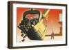 Huge Scoop Full of Coal-Found Image Press-Framed Giclee Print