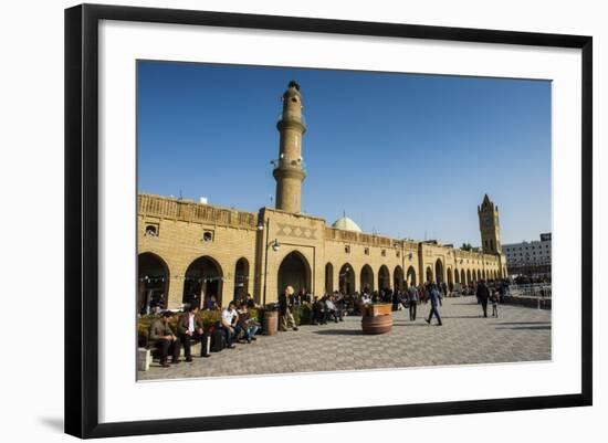 Huge Square with Below the Citadel of Erbil (Hawler), Capital of Iraq Kurdistan, Iraq, Middle East-Michael Runkel-Framed Photographic Print