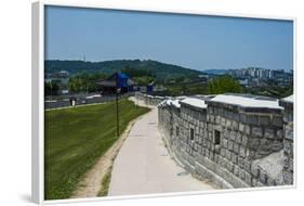 Huge Stone Walls around the Fortress of Suwon, UNESCO World Heritage Site, South Korea, Asia-Michael-Framed Photographic Print