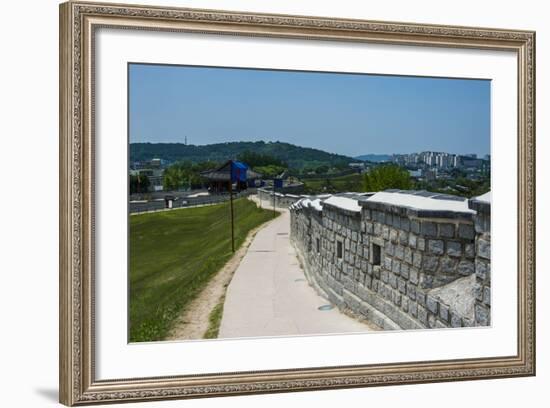 Huge Stone Walls around the Fortress of Suwon, UNESCO World Heritage Site, South Korea, Asia-Michael-Framed Photographic Print