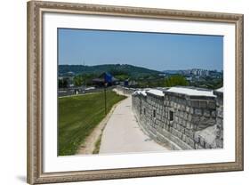 Huge Stone Walls around the Fortress of Suwon, UNESCO World Heritage Site, South Korea, Asia-Michael-Framed Photographic Print