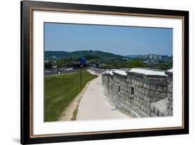 Huge Stone Walls around the Fortress of Suwon, UNESCO World Heritage Site, South Korea, Asia-Michael-Framed Photographic Print