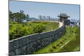 Huge Stone Walls around the Fortress of Suwon, UNESCO World Heritage Site, South Korea, Asia-Michael-Mounted Photographic Print