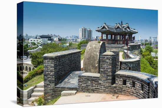 Huge Stone Walls around the Fortress of Suwon, UNESCO World Heritage Site, South Korea, Asia-Michael-Stretched Canvas