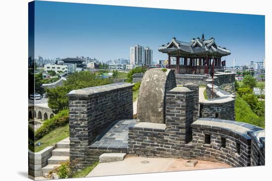 Huge Stone Walls around the Fortress of Suwon, UNESCO World Heritage Site, South Korea, Asia-Michael-Stretched Canvas