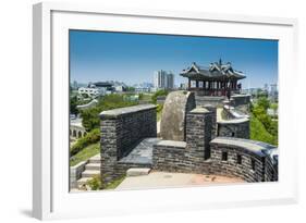 Huge Stone Walls around the Fortress of Suwon, UNESCO World Heritage Site, South Korea, Asia-Michael-Framed Photographic Print