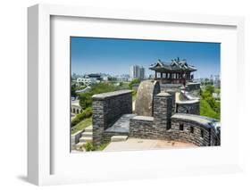 Huge Stone Walls around the Fortress of Suwon, UNESCO World Heritage Site, South Korea, Asia-Michael-Framed Photographic Print