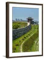 Huge Stone Walls around the UNESCO World Heritage Site the Fortress of Suwon, South Korea-Michael Runkel-Framed Photographic Print