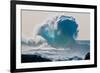 Huge storm surf breaking off the Na Pali coast, Kauai, Hawaii-Mark A Johnson-Framed Photographic Print