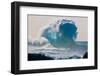 Huge storm surf breaking off the Na Pali coast, Kauai, Hawaii-Mark A Johnson-Framed Photographic Print