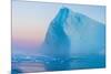 Huge Stranded Icebergs at the Mouth of the Icejord Near Ilulissat at Midnight, Greenland-Luis Leamus-Mounted Photographic Print